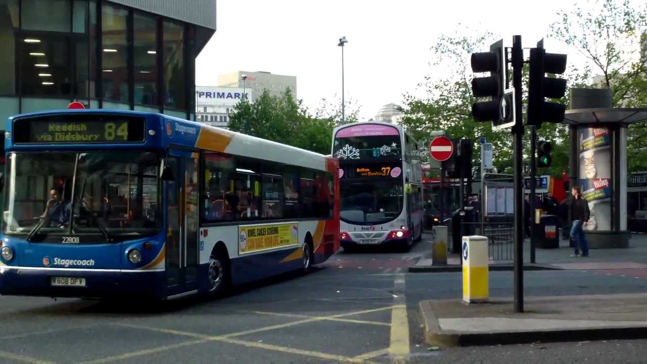 Metrolink Trams and Buses at Manchester Piccadilly Gardens: 24/10/2011