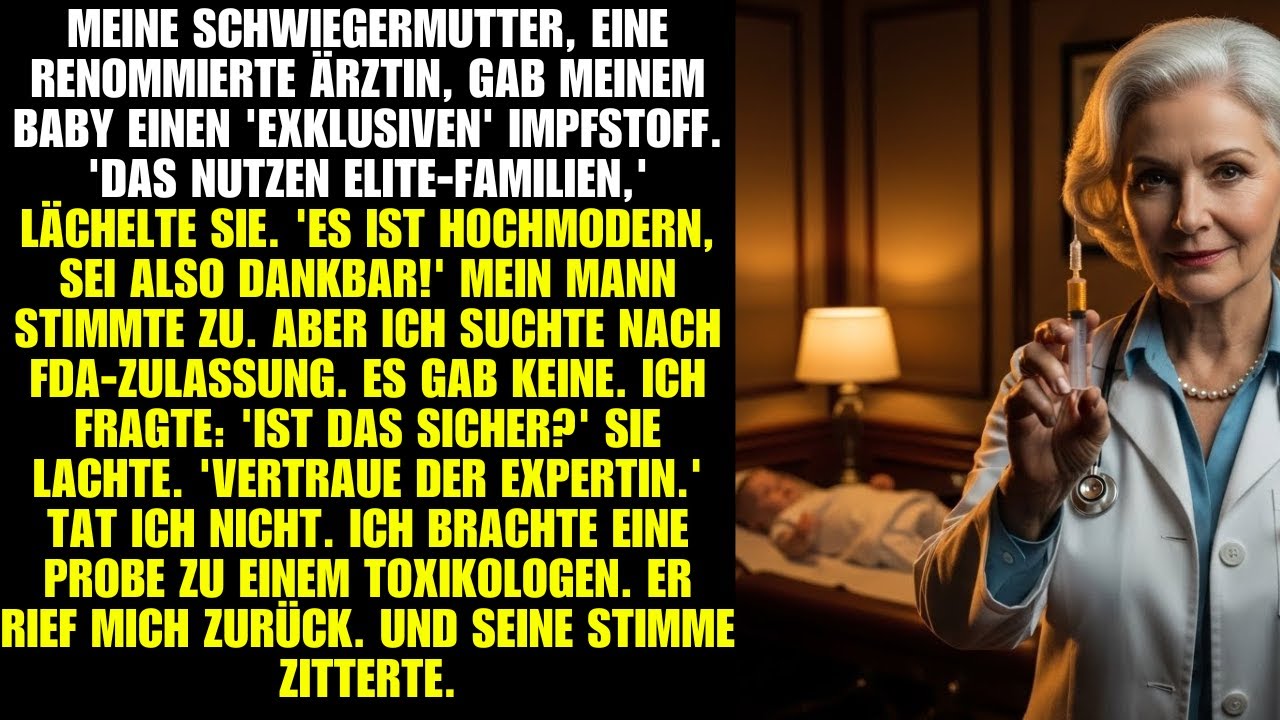 MEINE SCHWIEGERMUTTER, EINE RENOMMIERTE ÄRZTIN, GAB MEINEM BABY EINEN 'EXKLUSIVEN' IMPFSTOFF.