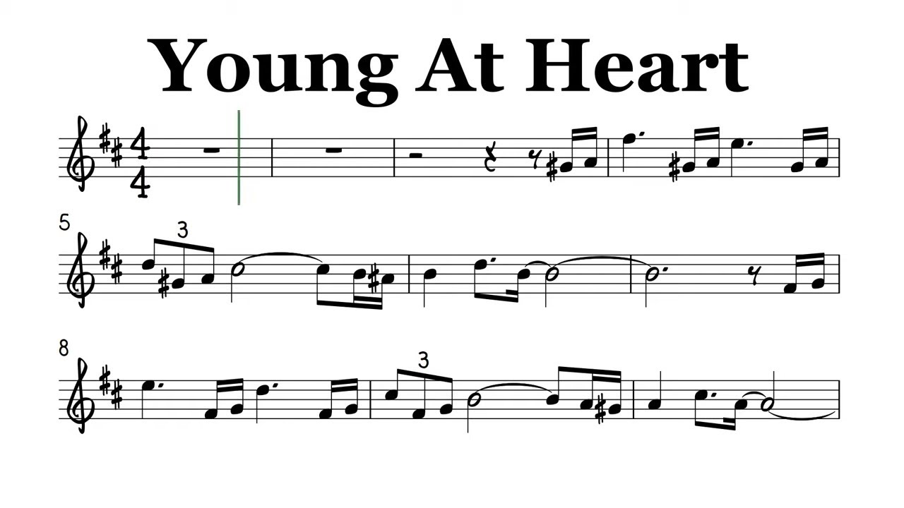 Young At Heart Bb Instruments Sheet Music Backing Track Play Along Partitura