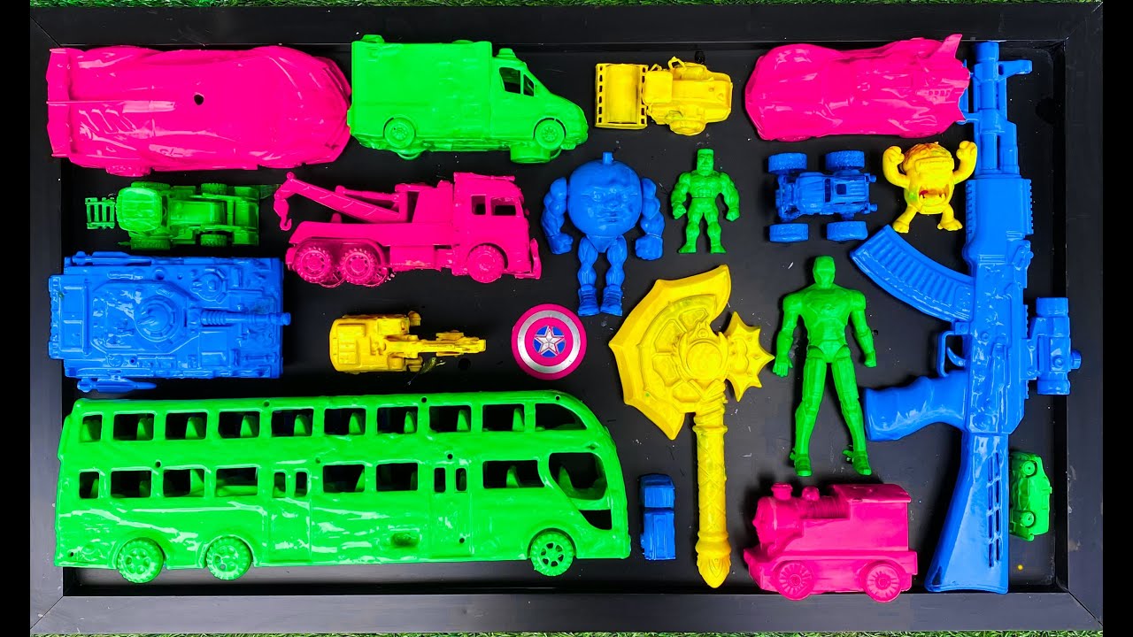 Membersihkan mobil mobilan, mobil bis, anomali, loader, mobil monster, avengers, kreta thomas