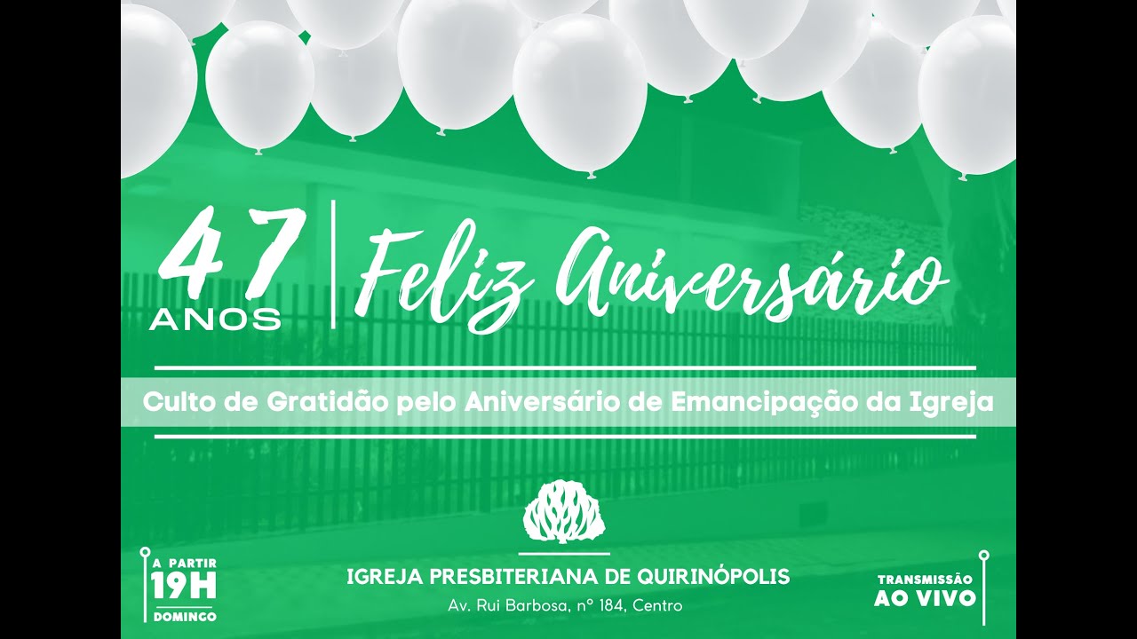 Culto de Gratição. Aniversário da Igreja. 47 anos. Rev. SAULO VICTOR. 05/03/2023.