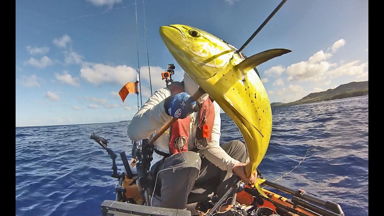 Kayak Fishing on Guam: Mahi from Hobie Pro Angler 14 (HD)