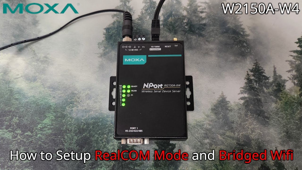 MOXA W2150A-W4 - How to Setup RealCOM Mode and Bridged Wifi