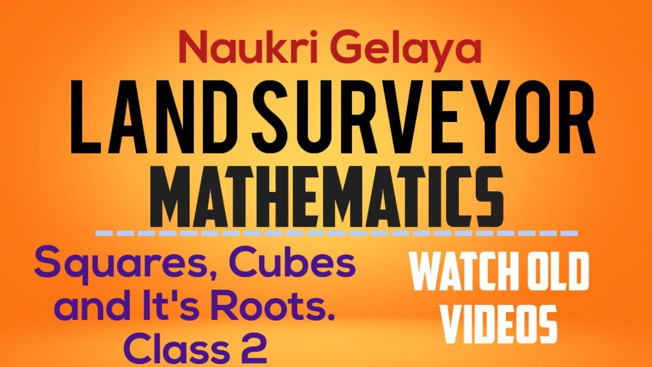 LAND SURVEYOR Free Classes - MATHEMATICS CLASS 2