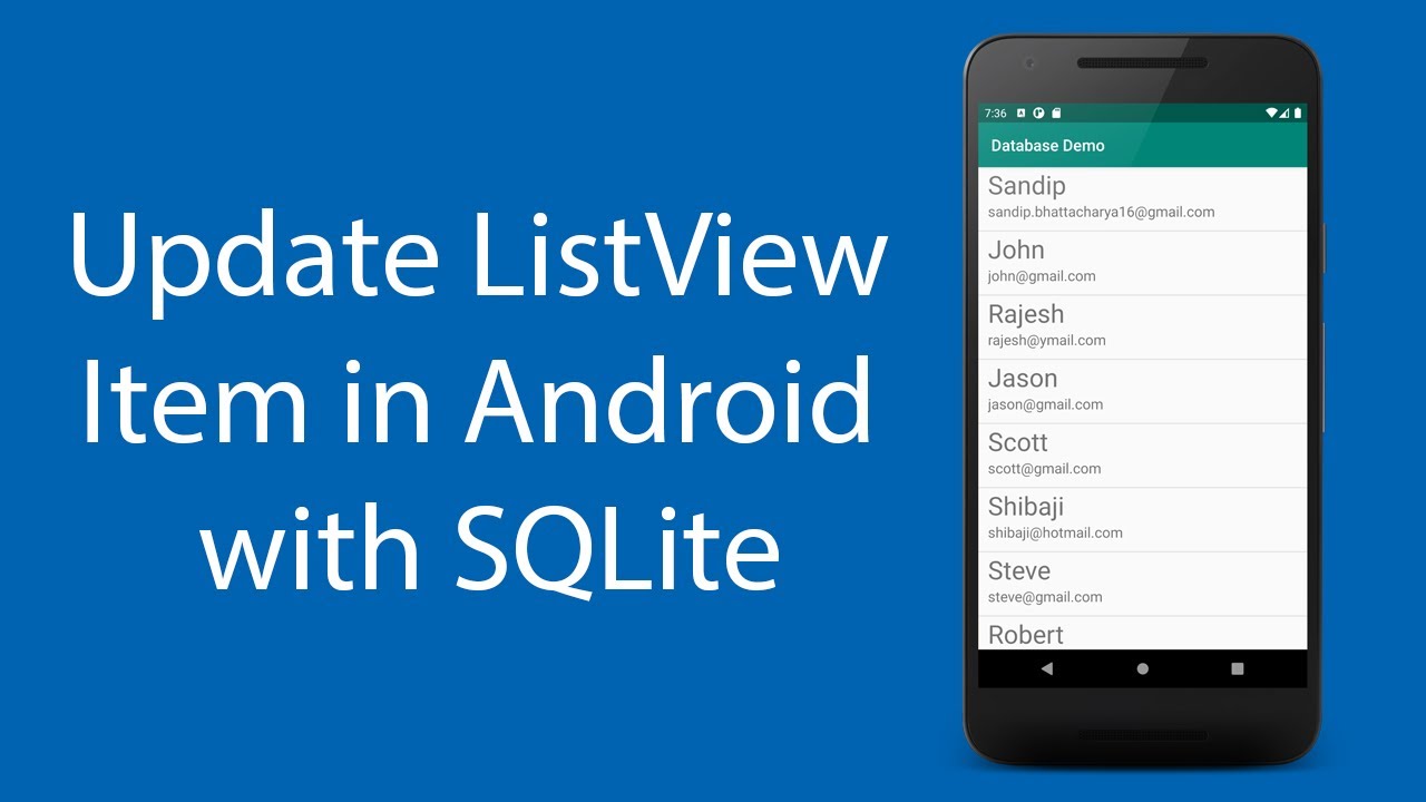 Update ListView Item in Android Studio with SQLite Database