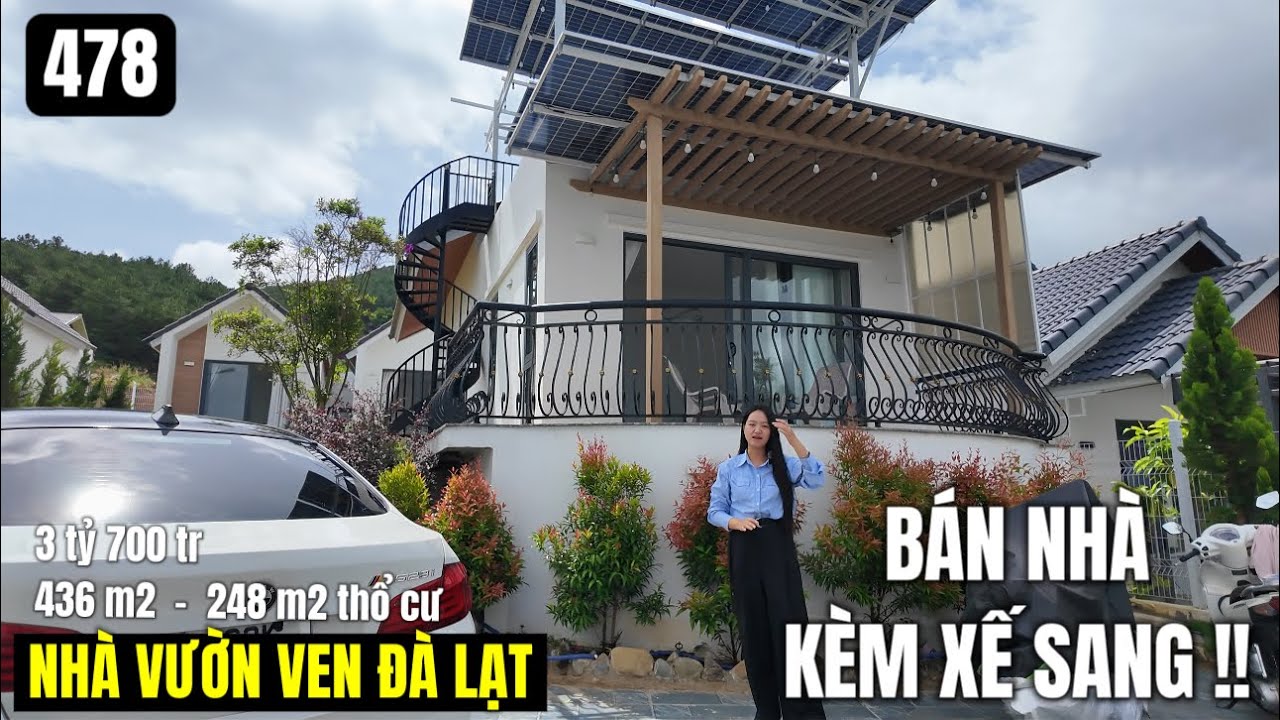 (GIẢM 3 TỶ650TR)Bán nhà kèm xế sang định cư Mỹ 436m2 248 m2 thổ cư tặng hệ thống năng lượng mặt trời