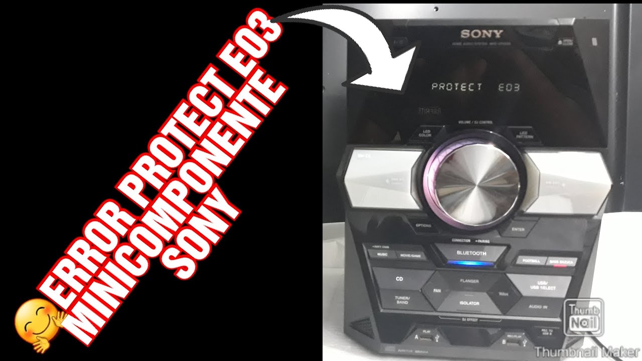 🤗ERROR PROTECT E03 SONY MINICOMPONENTE DIAGNÓSTICOS MODEL.HCD-GPX555