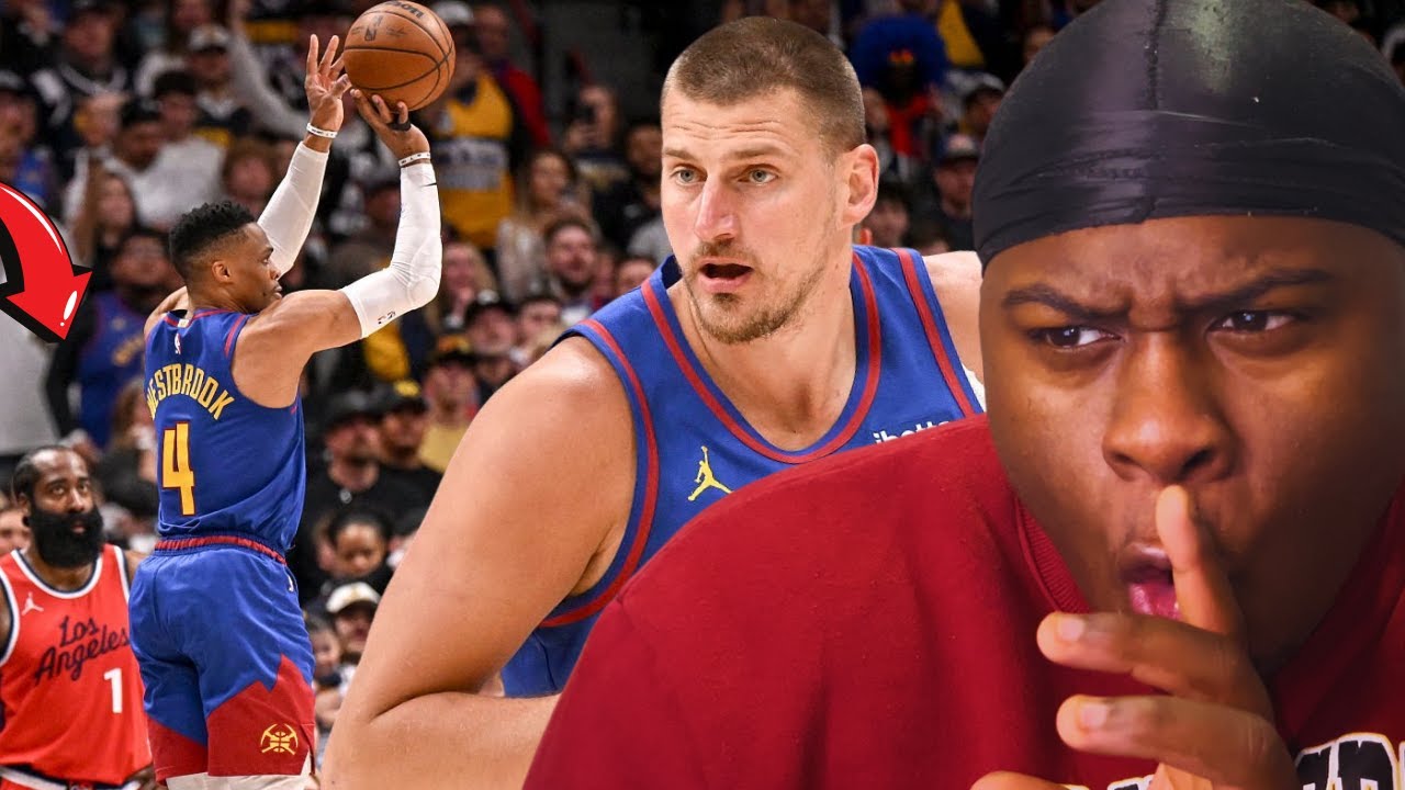 RUSS SAVED THE DAY 😂 NUGGETS VS CLIPPERS GAME 1 *REACTION* JOKIC AND HARDEN WAS GOING CRAZY 🔥🔥🔥