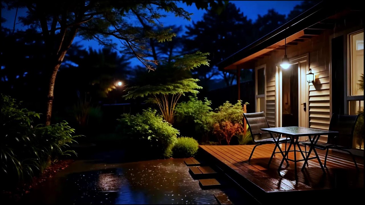 A Magical Night to Heal | 10 Hours of Rain & Piano • Dim Screen