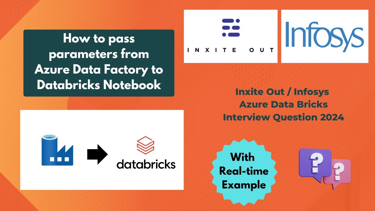 Infosys/InxiteOut Data Bricks Interview Question - Pass parameters from ADF to Databricks Notebook.
