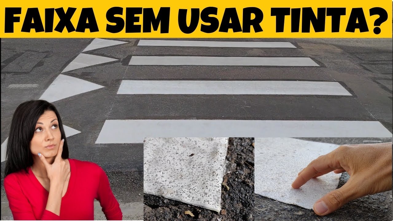 SINALIZAÇÃO FAIXA DE PEDESTRES SEM TINTA VIÁRIA FEITA DE LAMINADO ELASTOPLÁSTICO