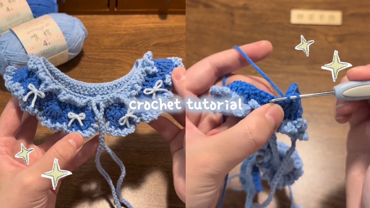 Crochet pet collar | Móc vòng cổ cho thú cưng siêu dễ thương