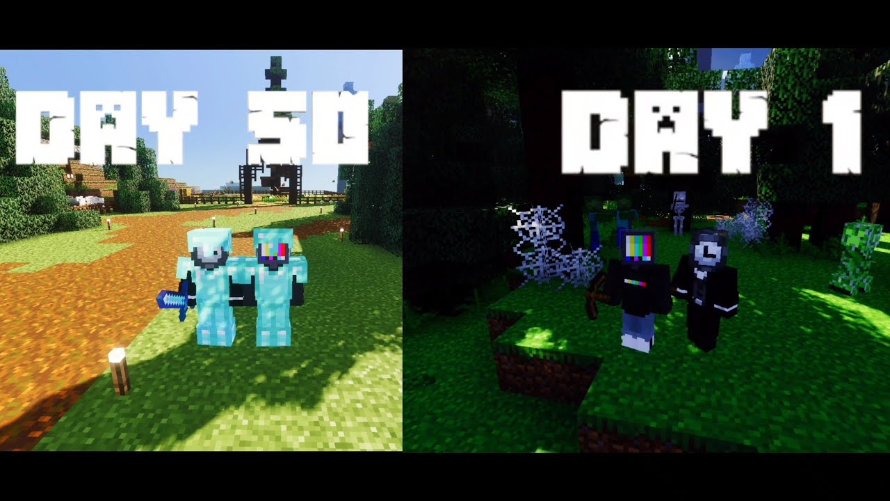بەسەربردنی ٥۰ ڕۆژ لە ماینکرافتی هاڕدکۆر / Minecraft Kurdish 