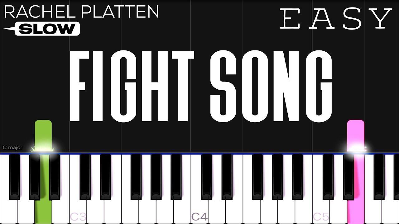 Rachel Platten - Fight Song | SLOW EASY Piano Tutorial