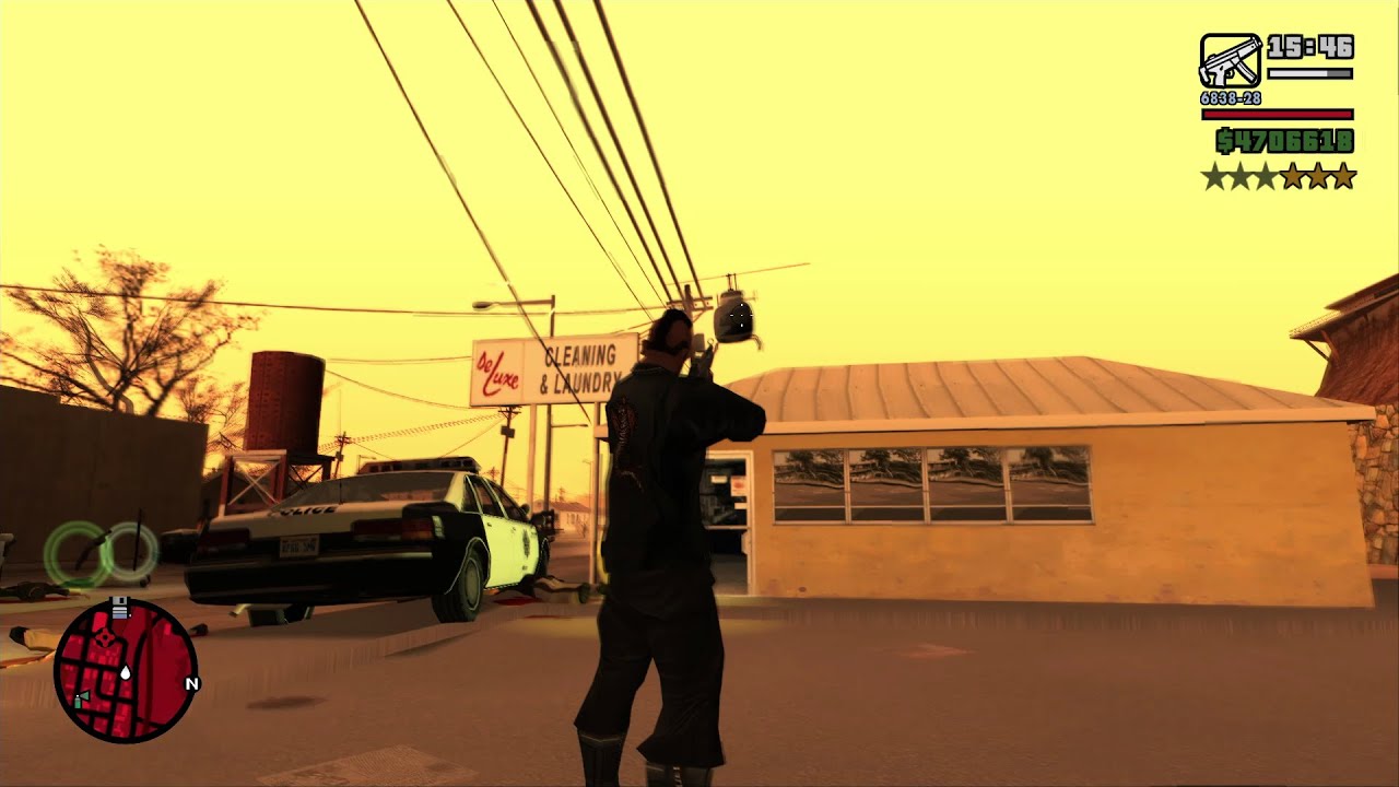 GTA San Andreas - Desert Shootout + Wanted Level 6 Escape with Mods
