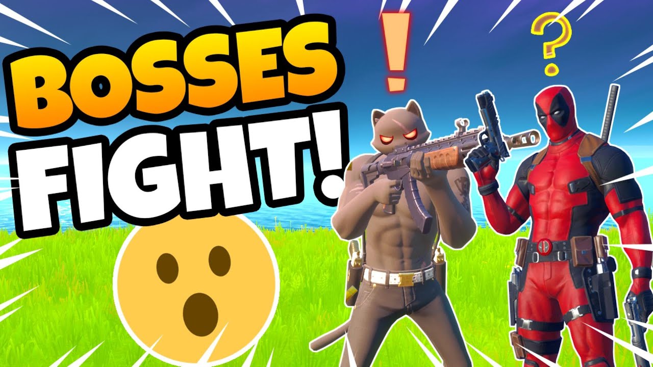 What Happens when DEADPOOL and MEOWSCLES Meet in Fortnite? (BOSSES)
