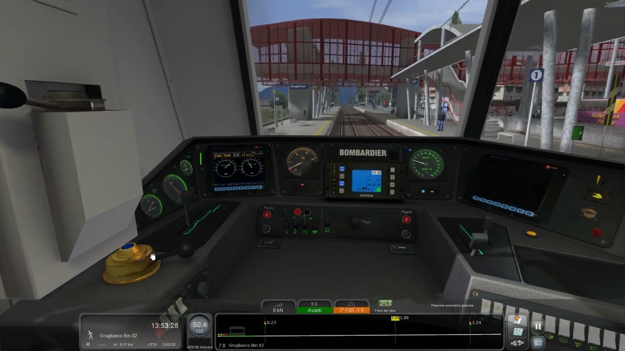 Cab ride E464 da Torino a Modane con SCMT e RSC attivi - Train Simulator Classic