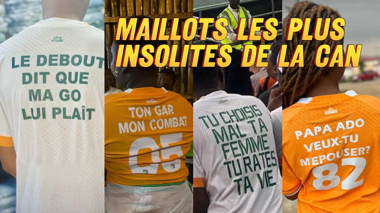 Top flocages maillots les plus insolites de la CAN COTE D'IVOIRE 2023