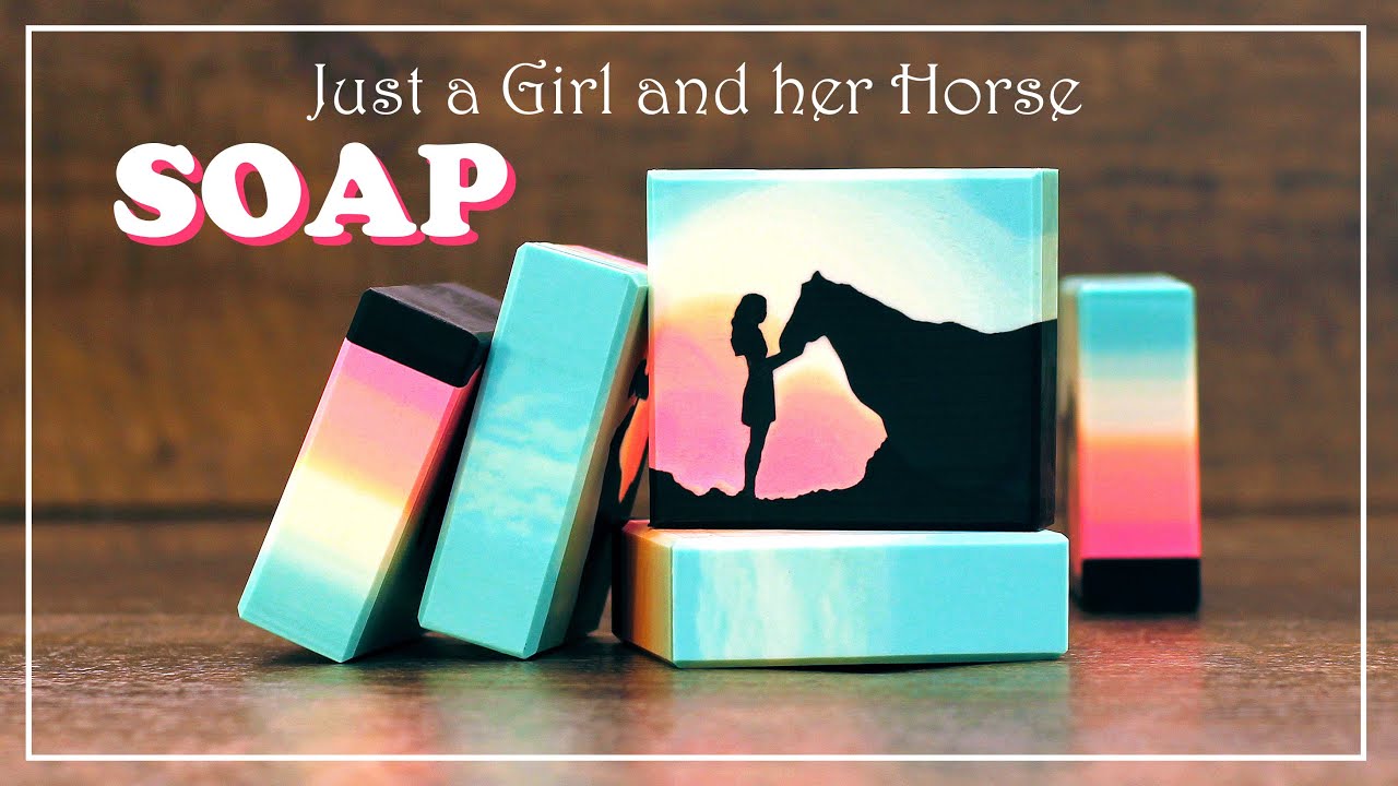 Making soap ~ Just a Girl and her Horse ~ Sculpted cold process technique