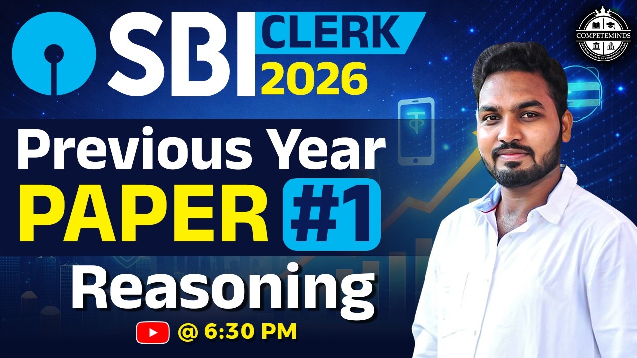 SBI CLERK 2026 | PREVIOUS QUESTION PAPER | REASONING | #sivareddylogics #competemindsacademy