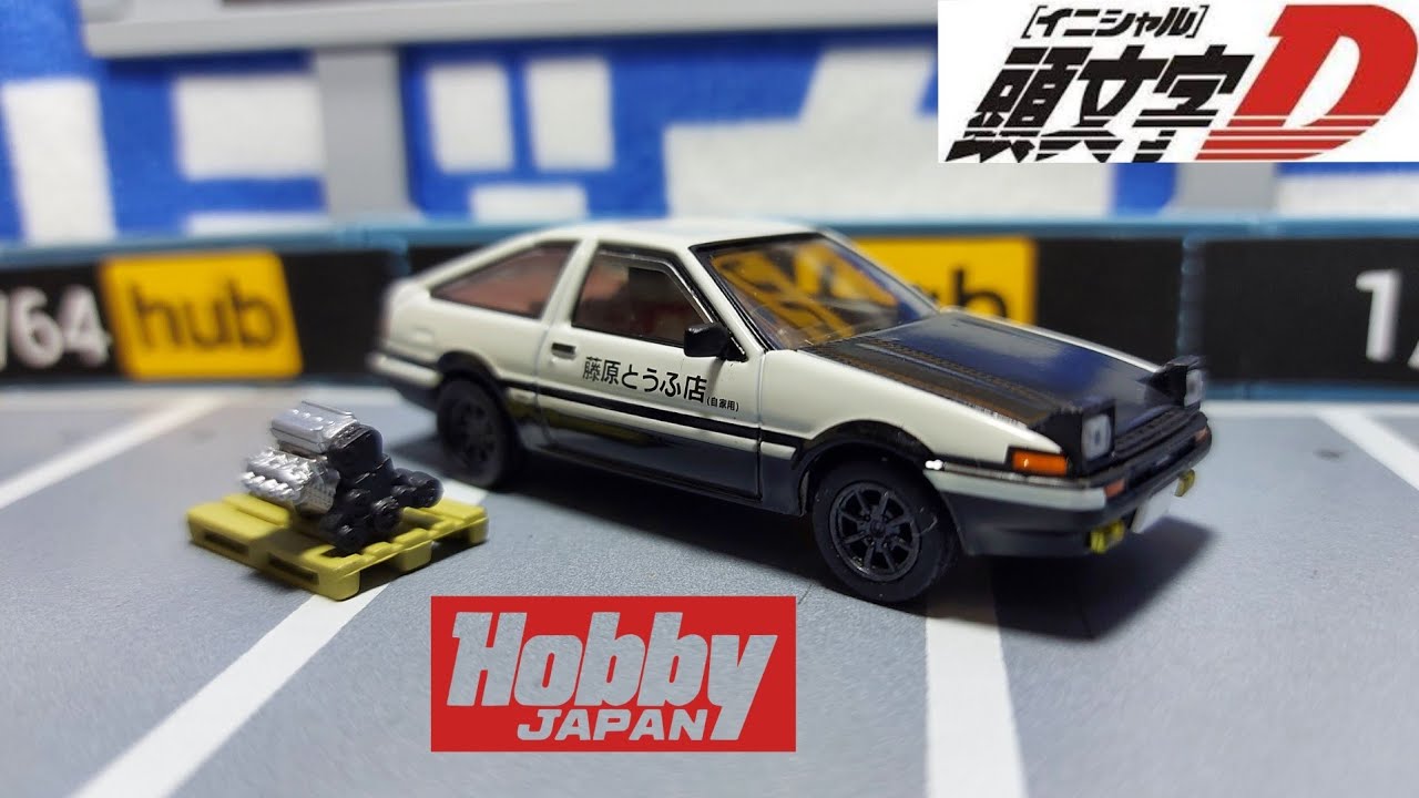 Hobby JAPAN 1/64 Toyota SPRINTER TRUENO GT APEX (AE86) 頭文字D Initial D WITH 4A-GE DISPLAY MODEL