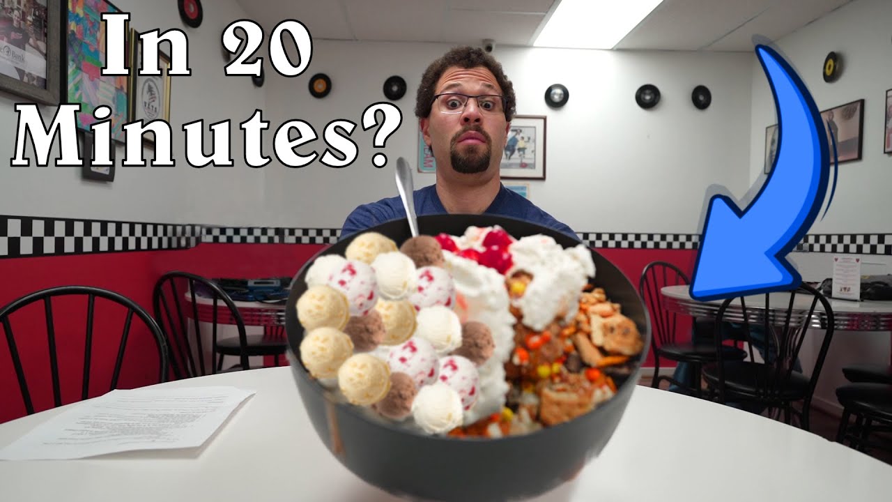 The Big Kahuna Ice Cream Sundae Challenge at Mel's