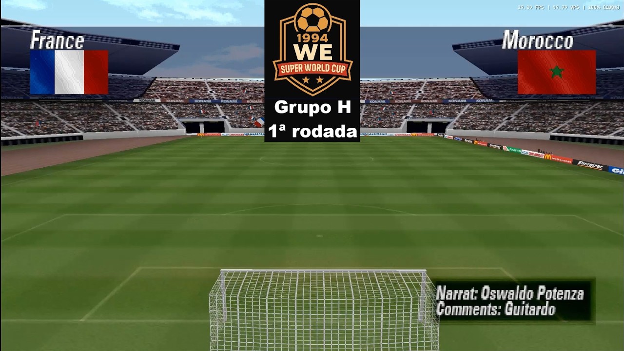 FRANÇA X MARROCOS | SUPERCOPA DO MUNDO WE 1994 | GRUPO H | 1ª RODADA