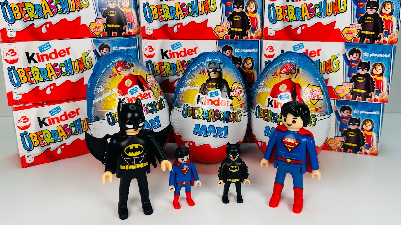 NEW Kinder Surprise Unboxing 25/26 PLAYMOBIL DC Part 4. Новые Киндер Сюрпризы ПЛЕЙМОБИЛЬ 25 Выпуск 4