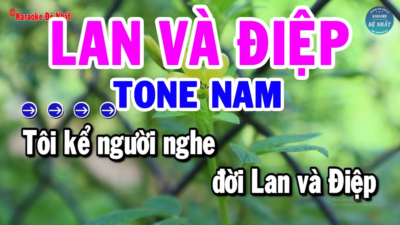 Karaoke Lan Và Điệp Tone Nam Nhạc Sống Mới Dễ Hát Nhất | Karaoke Đệ Nhất