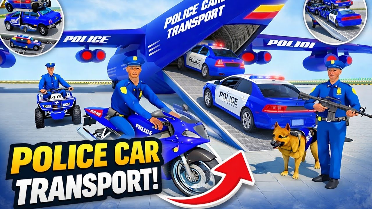 Transport  🚓✈️ | Police Car Chase Simulator 3D Game- Android Gameplay 