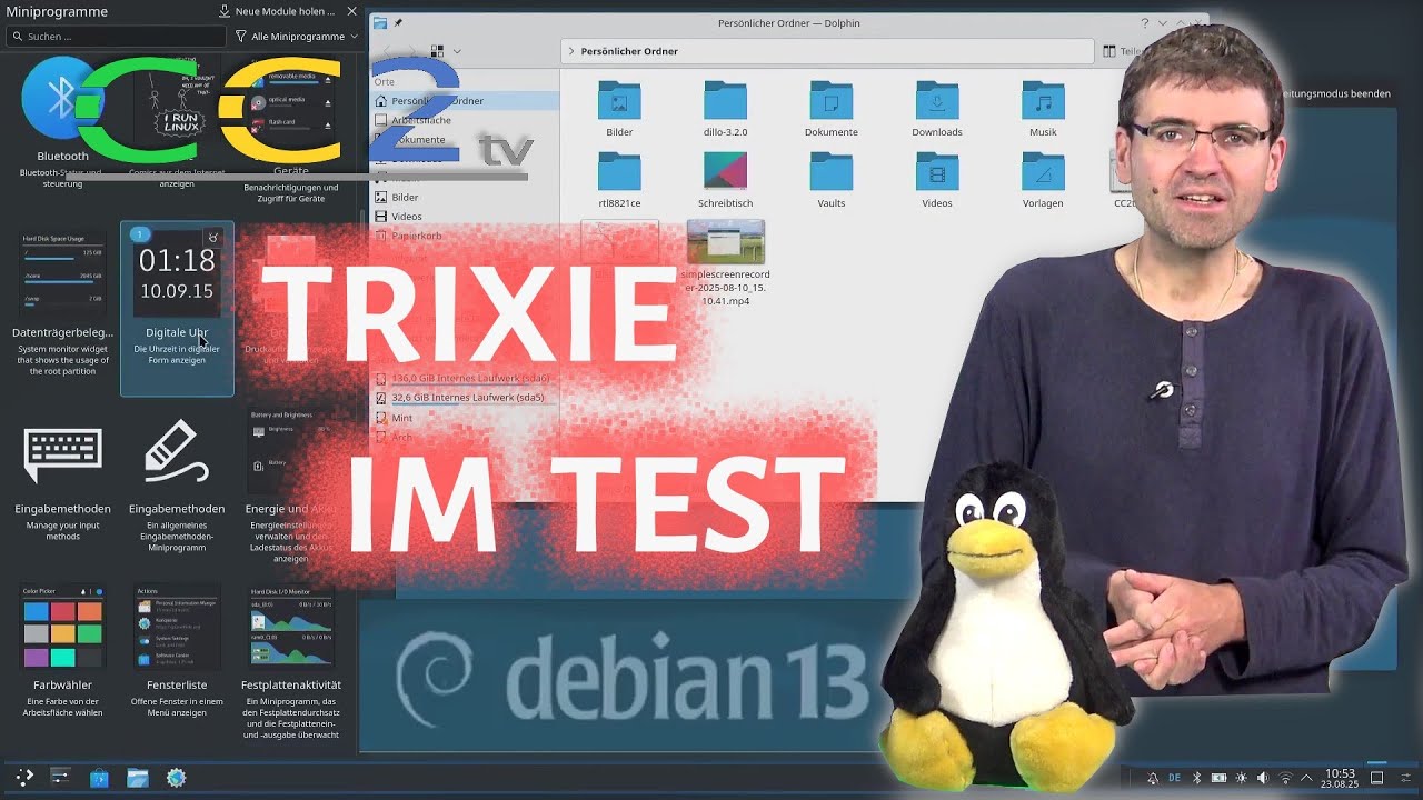 Linux-Urgestein 2025: Debian 13 im Check (CC2tv Folge 408)