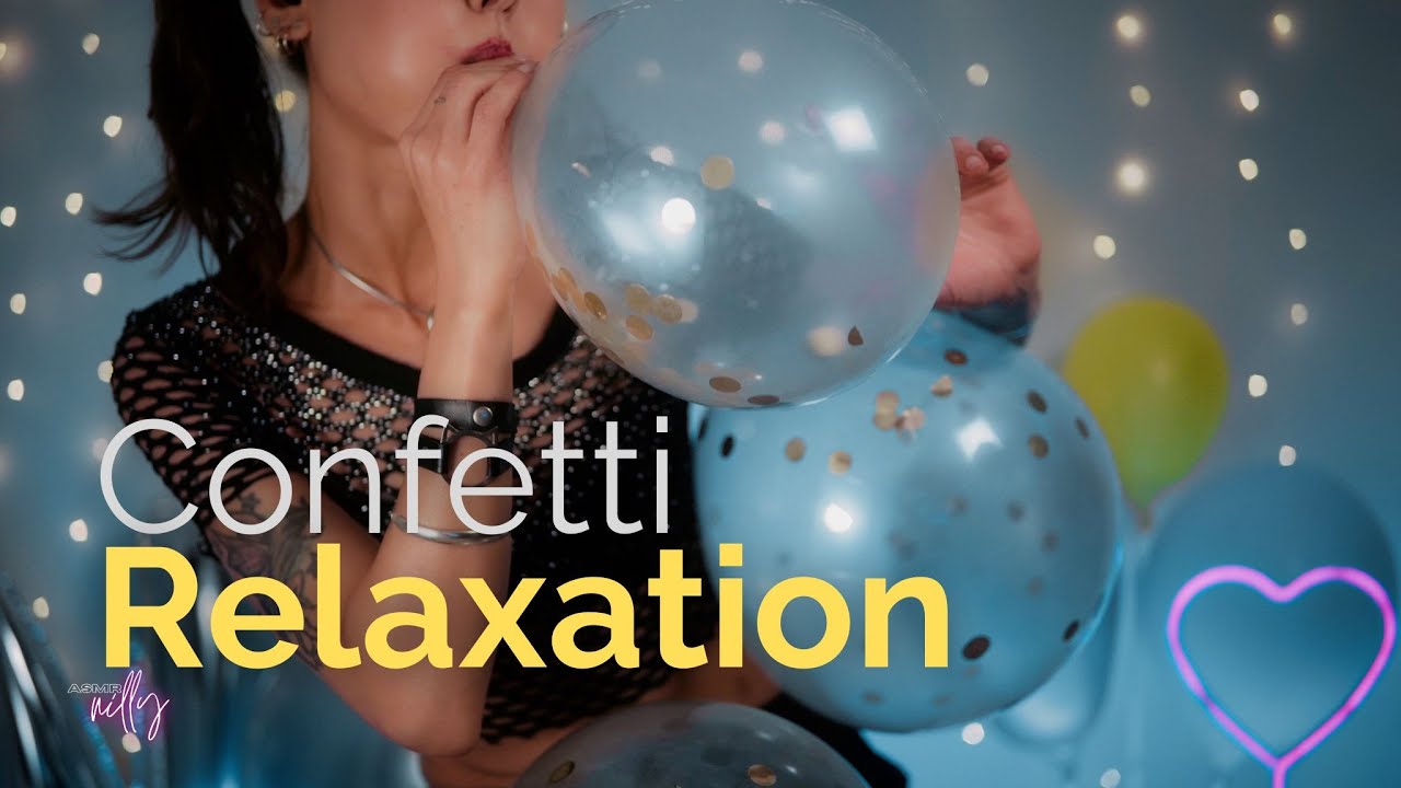 Relaxing Balloon Play ASMR 🎈 Satisfying Confetti Sounds for Sleep & Relaxation (No Talking)