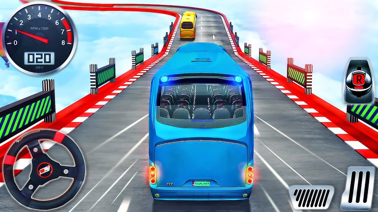 Crazy Bus Stunt Driving Simulator - Impossible Bus Mega Ramp Racing - Android GamePlay