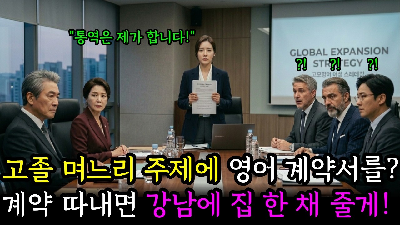 고졸 며느리 주제에 영어 계약서를? 계약 따내면 강남에 집 한 채 줄게! - [인생사연][감동사연][오디오북][재벌회장]