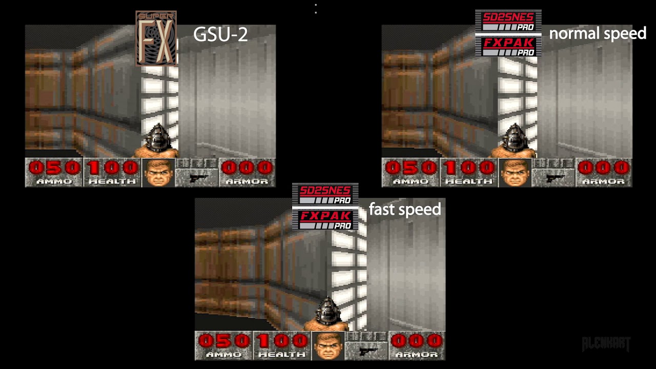 SNES DOOM: Super FX 2 (GSU-2) Vs FX PAK PRO/SD2SNES PRO