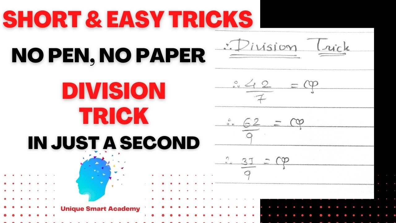 Division trick | math short cuts | math tricks & tips