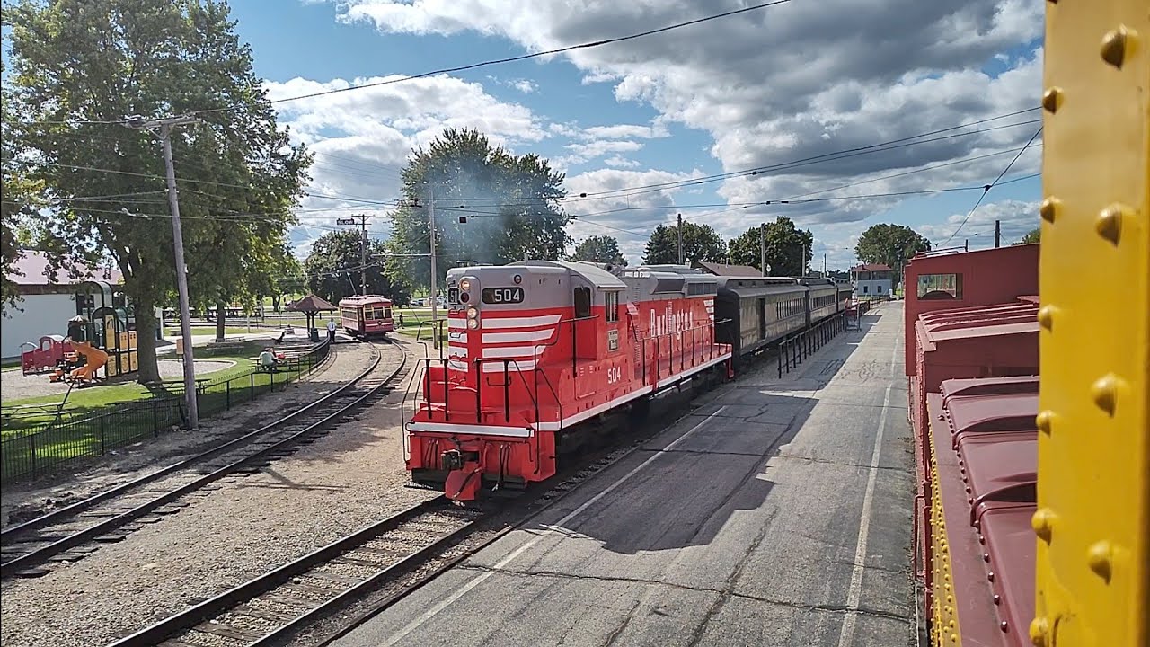 CB&Q SD24 504 departing East Union at the Illinois Railway Museum on September 7, 2025