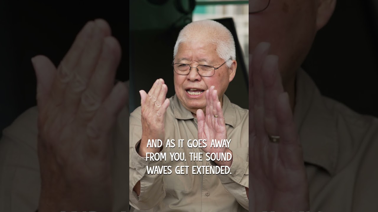 What gives the 'Huey' helicopter its distinctive sound?