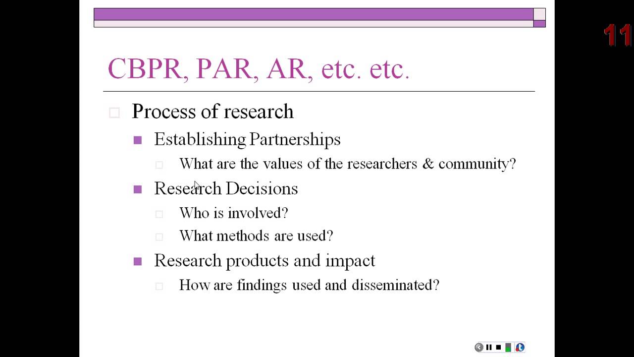 Lecture 3: Aims of Community Research