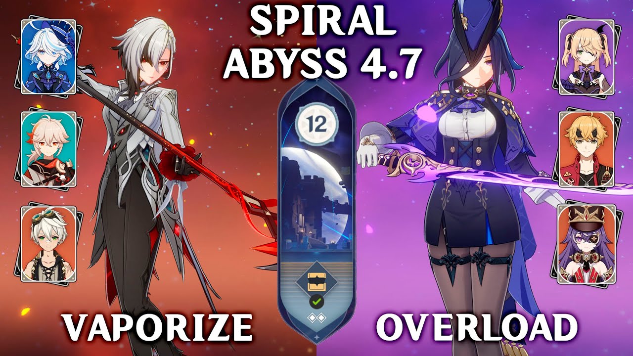 Arlecchino Vaporize & Clorinde Overload. Spiral Abyss 4.7. Genshin Impact 4.7