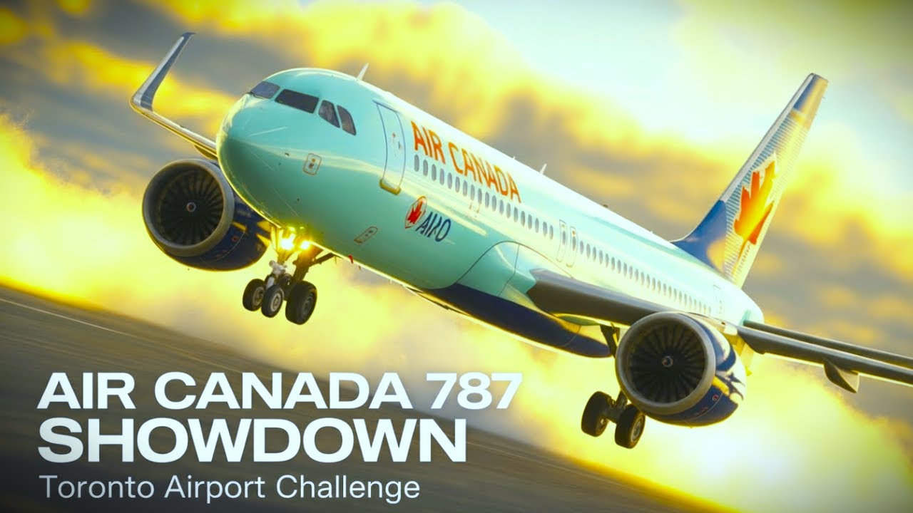 Air Canada Boeing 787 Makes DIFFICULT Crosswind Landing at Toronto Airport