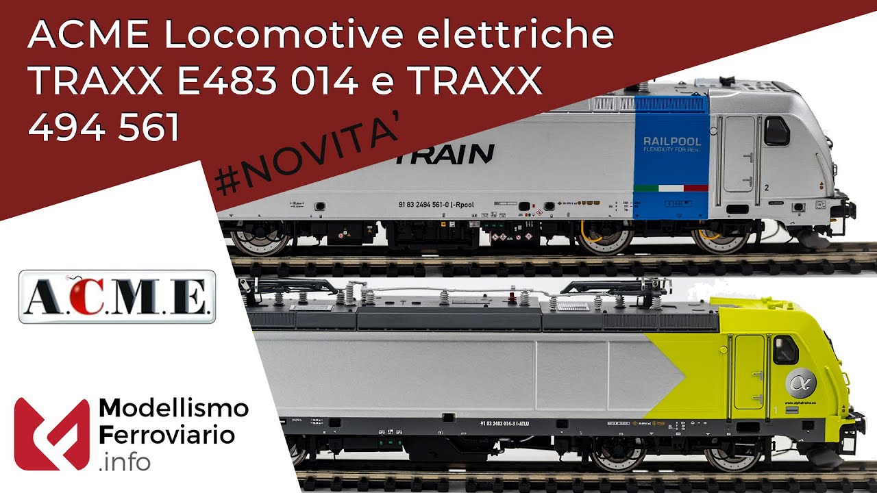ACME H0 1:87 60633 TRAXX E483 014 Alpha Trains e 60694 E494 561 CAPTRAIN | Modellismo Ferroviario