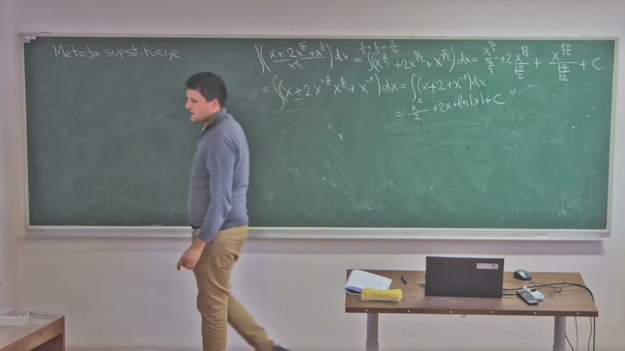 Integralni i diferencijalni račun, metoda supstitucije, parcijalna integracija