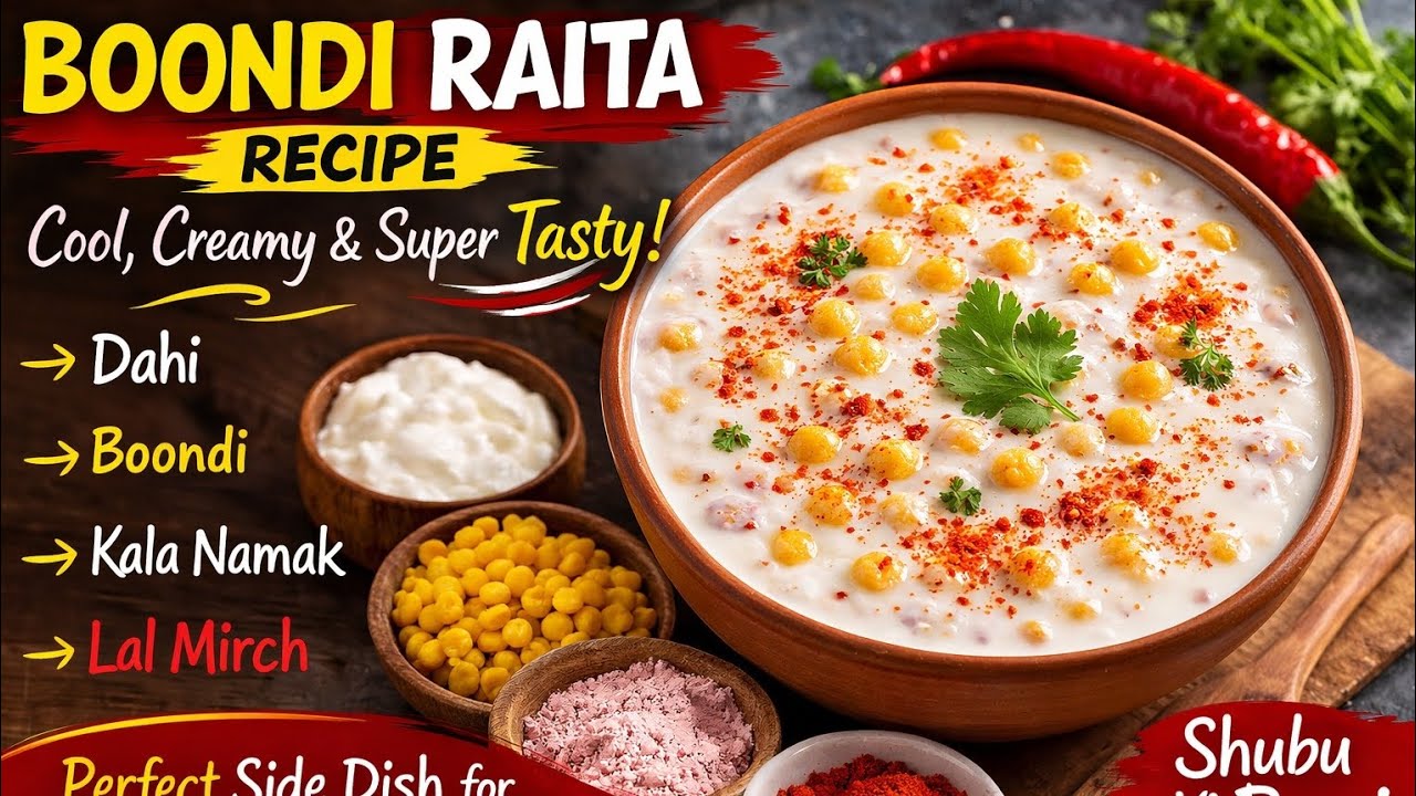 Perfect Boondi Raita Recipe 2 मिनट में बनने वाला ठंडा और स्वादिष्ट रायता Summer special boondi raita