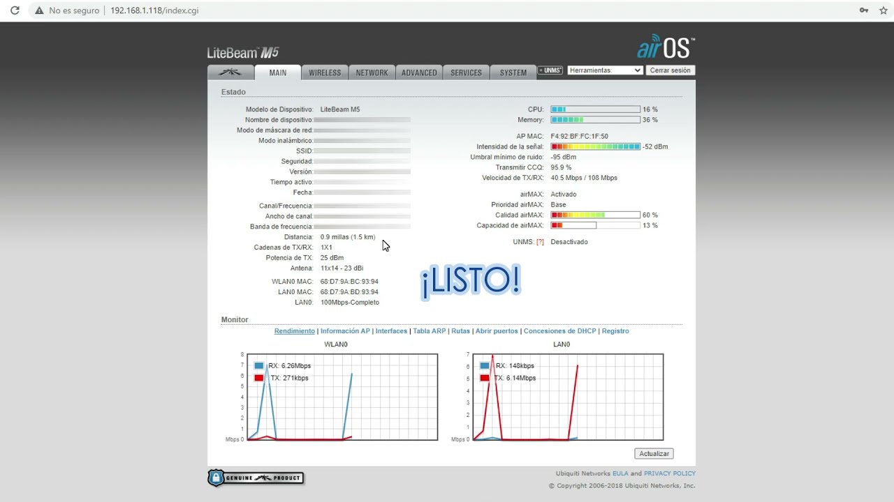 Configuraci&oacute;n Litebeam M5 desde Cero | R&aacute;pido, sencillo y funcional |  Distribuyendo internet PTMP