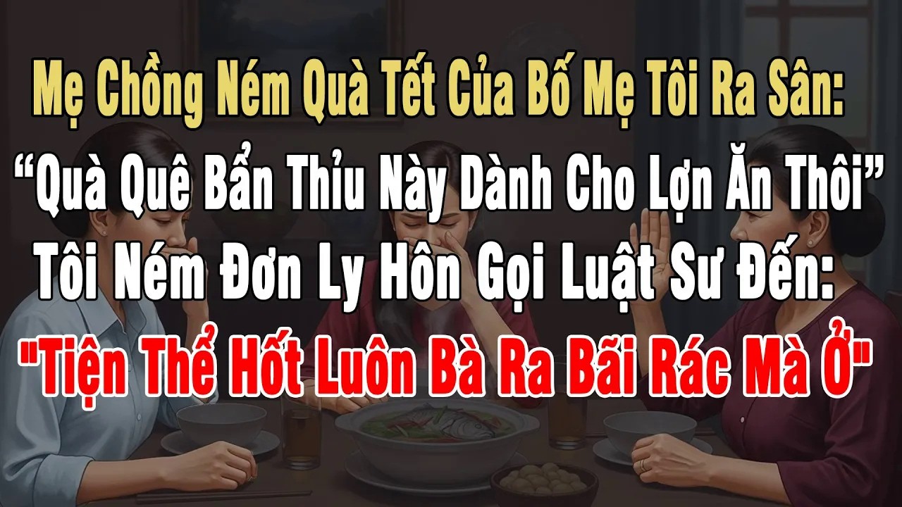 Mẹ Chồng Ném Giỏ Quà Tết Của Bố Mẹ Tôi Ra Sân： “Thứ Quà Quê Bẩn Thỉu Này Chỉ Dành Cho Lợn Ăn Thôi!＂