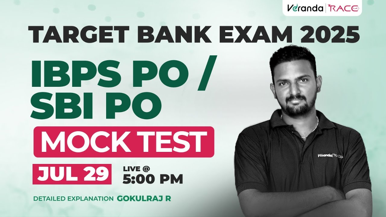 TARGET BANK EXAM 2025 | IBPS PO SBI PO MOCK TEST  PYQ SERIES | BY - GOKULRAJ