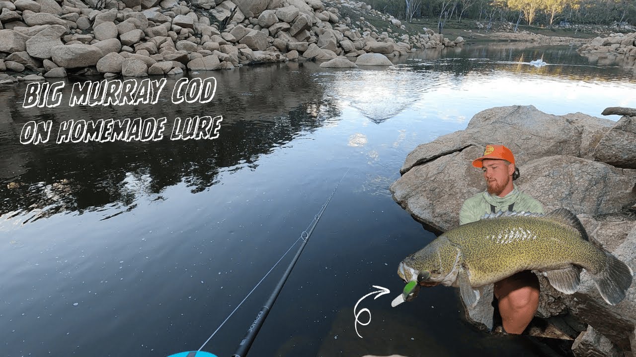 Big Topwater Murray Cod On Homemade Lure!!