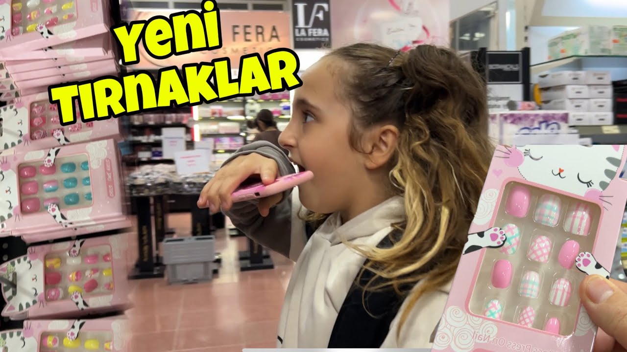 TAKMA TIRNAK ALIŞVERİŞİ !! 💅 ÇOCUK TIRNAKLARI ALDIK ASLI YAREN ÇOK SEVİNDİ!!