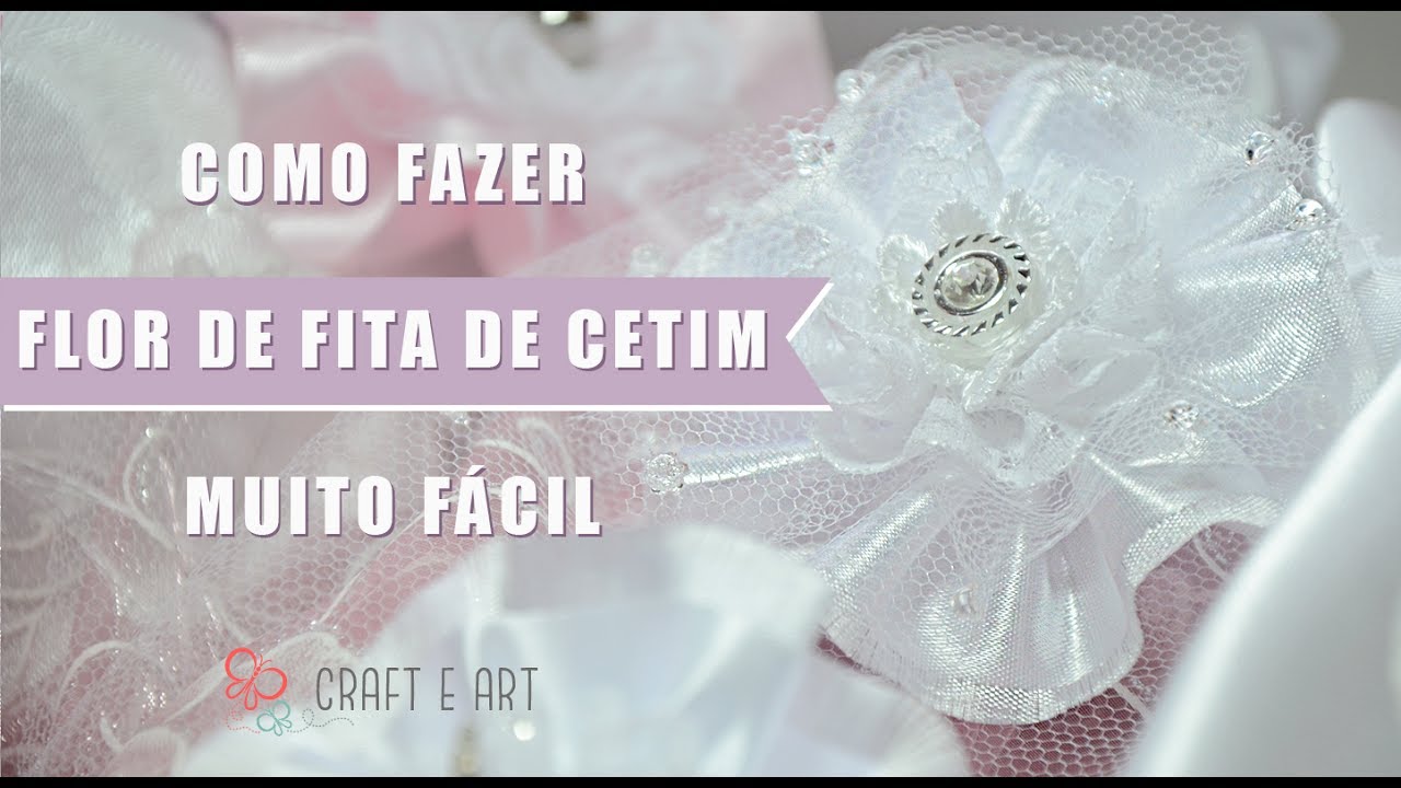 COMO FAZER FLOR VINTAGE/SHABBY CHIC COM FITA DE CETIM E RENDA :: CRAFT E ART
